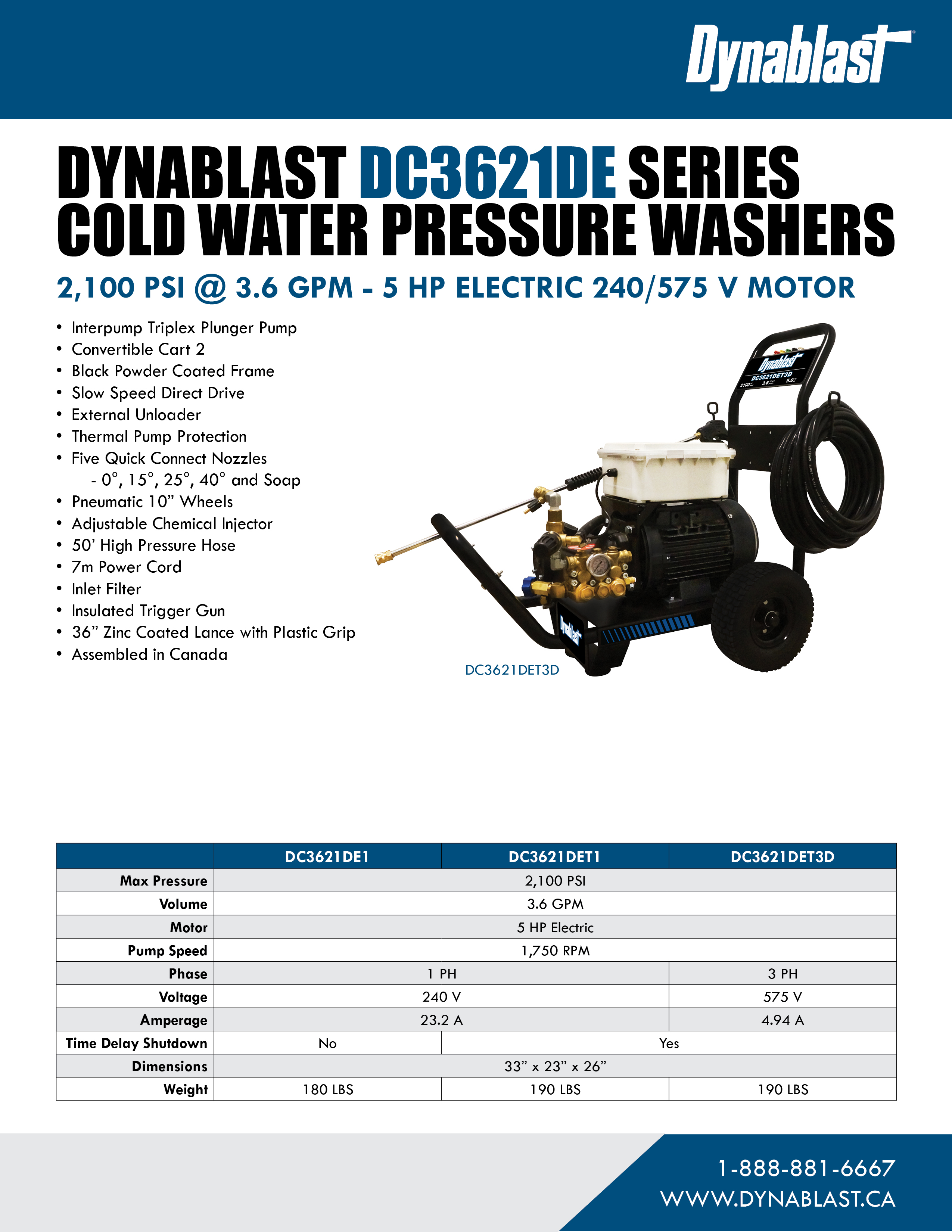 Dynablast Dc Det Cold Water Pressure Washer